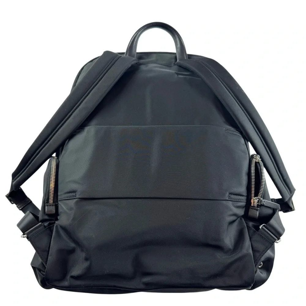 Tumi Carson Backpack, Black w/Silver Hardware - Picture 3 of 12